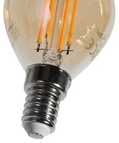 Set van 5 E14 LED lampen G45 goud 2W 180 lm 2100K