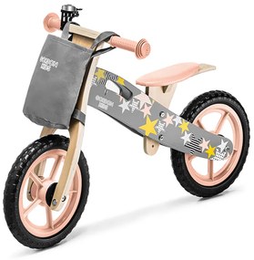 Bicicletta senza pedali rosa per bambini con campanello