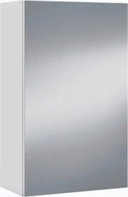 Specchiera Da Bagno 40 Cm 1 Anta Con Ripiani Modulare Bianco Lucido