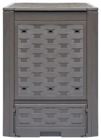 Compostiera per Giardino Marrone 60x60x83 cm 300 L