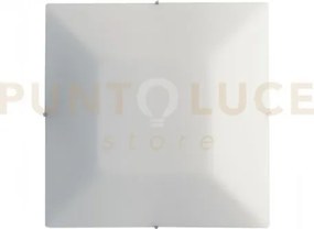 Plafoniera osiride bianca 3 luci attacco e27 40x9,8x40cm in vetro s...