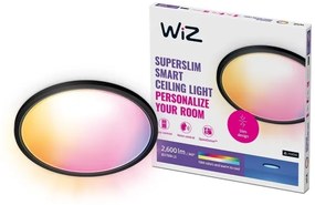 WiZ - Plafoniera LED RGB dimmerabile SUPERSLIM LED/22W/230V Wi-Fi nero