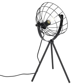 Lampada da tavolo a treppiede industriale nera regolabile - Hanze