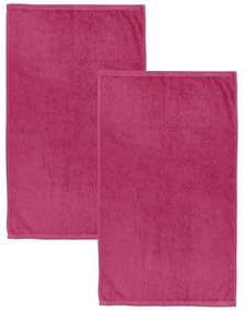 Set di asciugamani con asciugatura rapida e tipo terry rosa scuro in cotone 2 pz 90x140 cm Quick Dry – Catherine Lansfield