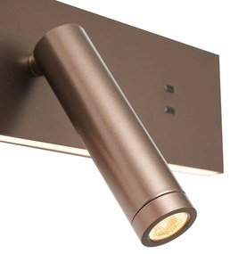 Lampada da parete bronzo regolabile con USB-C incl. LED - Modric