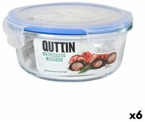 Porta pranzo Ermetico Quttin Rotonda 650 ml ø 15,5 x 7,1 cm (6 Unità)