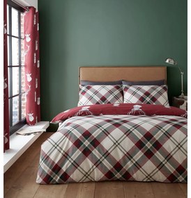 Biancheria da letto rossa Stag, 200 x 200 cm Munro - Catherine Lansfield