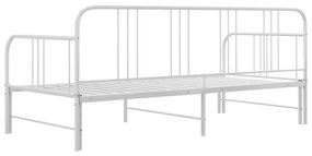 Telaio divano letto estraibile bianco in metallo 90x200 cm