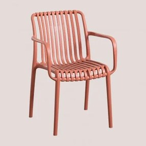 Sedia da pranzo con braccioli Wendell Tetto rosso - Sklum
