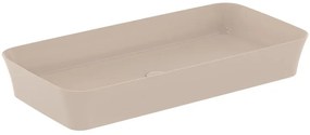 Lavabo da appoggio IDEAL STANDARD rettangolare in ceramica L 80 x H 12 x P 40 cm beige piletta non inclusa