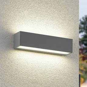 Arcchio Applique a LED Lengo, 25 cm, grigio, a 2 luci, CCT