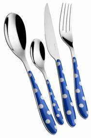 Posate Colorate Pois Casa Bugatti Set 24 Pezzi - Blu