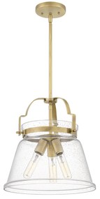 Lampadario Contemporaneo Wimberley Acciaio Ottone Antico 3 Luci E27