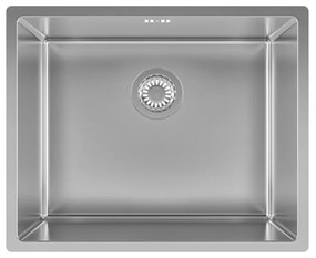 Lavello sopratop sottotop 1 vasca DELINIA Michigan inox L 44 x L 54 cm grigio