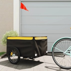 Rimorchio Da Bici Nero E Giallo 45 Kg İn Ferro /