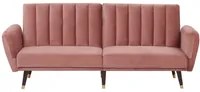 Divano letto rosa letto trasformabile in velluto tappezzeria elegante glam moderno soggiorno camera da letto