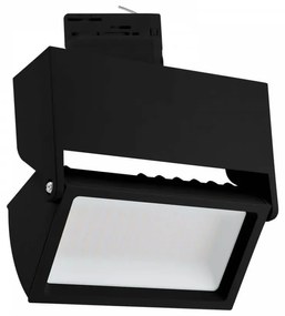 Faro LED 44W per Binario Trifase, 100°, Nero con driver PHILIPS CRI92 Colore Bianco Caldo 3.000K
