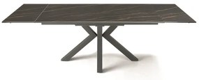 Tavolo cucina allungabile 240 cm piano grčs rporcellanato Nero JACKY