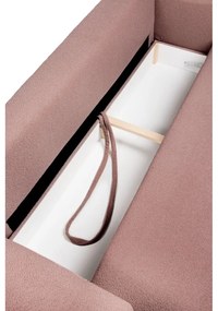 Divano in rosa chiaro allungabile con rivestimento in bouclé 247 cm Quinoa – Bonami Selection