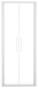 Porta doccia battente Record L 81 x H 195cm, Sp. 6 mm in vetro vetro senza finitura / trasparente profilo bianco