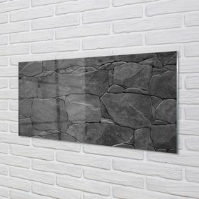 Quadro su vetro acrilico Parete muro di pietra 100x50 cm