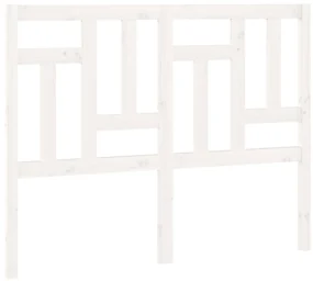 Testiera per letto bianca 205,5x4x100 cm legno massello di pino