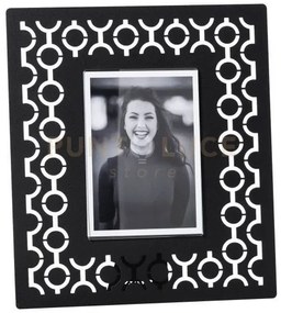 Portafoto di design mayfair grande nero in ferro  e polimetilmetacr...