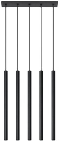 Lampadario in Acciaio a sospensione 5xG9 PASTELO 5 Nero da Interno