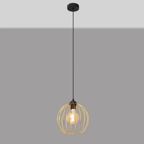 Lampadario a sospensione con filo MERCURE 1xE27/15W/230V oro/nero