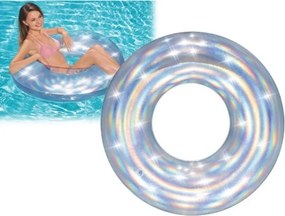 Bestway - Salvagente ciambella gonfiabile per adulto iridescente scintillante 36240