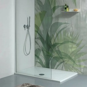 Piatto doccia rettangolare 70x100 H3 cm in ceramica bianco opaco con antiscivolo Ruy