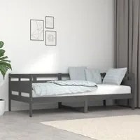 Dormeuse Grigia in Legno Massello di Pino 90x200 cm cod mxl 54667