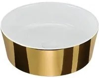 Lavabo d'appoggio 44x44 cm yellow gold edition collezione Happy Hour Slim di Hatria