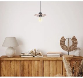 Lampadario a sospensione con filo FALCO 1xE27/60W/230V diametro 20 cm beige