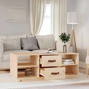 Tavolino da salotto 100x50x41 cm legno massello di pino