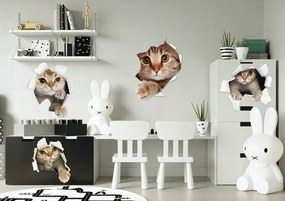 Adesivo da parete per bambini con adorabile gattino 80 x 160 cm
