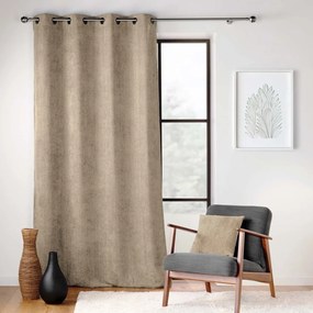 Tenda marrone chiaro in ciniglia 140x260 cm Leo – douceur d'intérieur