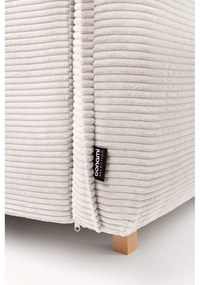 Divano angolare beige allungabile (con penisola a sinistra/a forma di "U") con rivestimento in velluto a coste Tori – Bonami Selection