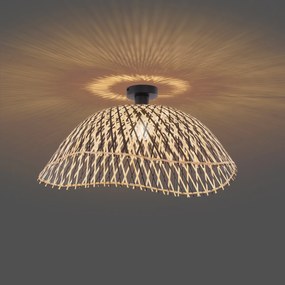 Lampada da soffitto Art Déco in bambù nero 60 cm - Alka