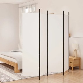Divisorio A 4 Pannelli Bianco 200x200 Cm Tessuto /