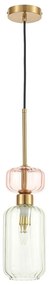 Lampadario a sospensione con filo MOLLY 1xE14/40W/230V diametro 12 cm oro/verde/rosa