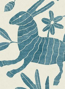 Lewis & Wood Carta da parati Otomi - Bluebird