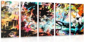 Quadri 5 pezzi – Arte unica di graffiti