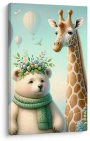 Quadro su tela – Animaletti con palloncini