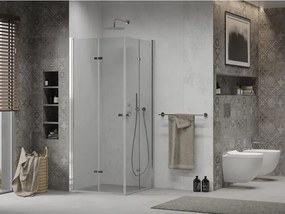 Mexen Lima Duo cabina doccia pieghevole 90 x 90 cm, trasparente, cromo - 856-090-090-02-00