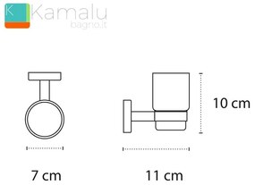 Kamalu - portaspazzolini a muro colore nero linea kaman nico-01