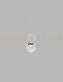 Puppet sospensione 16l cristallo trasparente cromo lucido l22bb led...