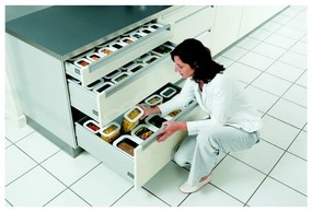 Vasetti per alimenti in set da 5 Modula White - Mepal