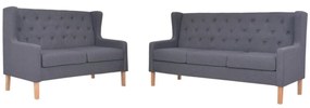 Set Divani 2 Pz İn Tessuto Grigio /