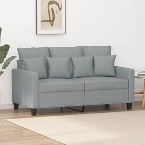 Divano A 2 Posti Grigio Chiaro 120 Cm İn Tessuto /